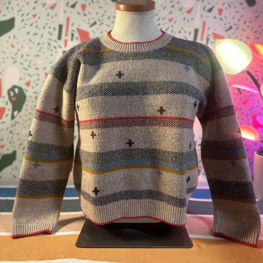 Pendleton Bridger Stripe Lambswool Sweater - Petite M